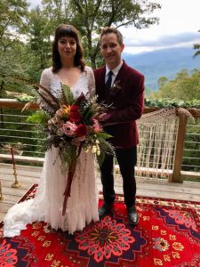 Mountain wedding ceremony 